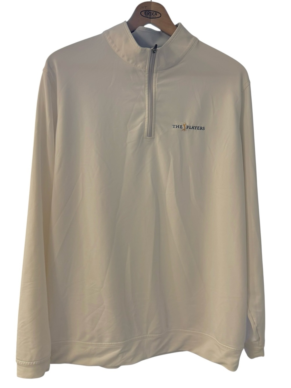 Peter Millar White 1/4 Zip Pullover Golf Performance Stretch Mens Size X-Large